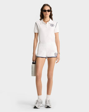 Eden Crest Embroidered Pique Short - White/Navy