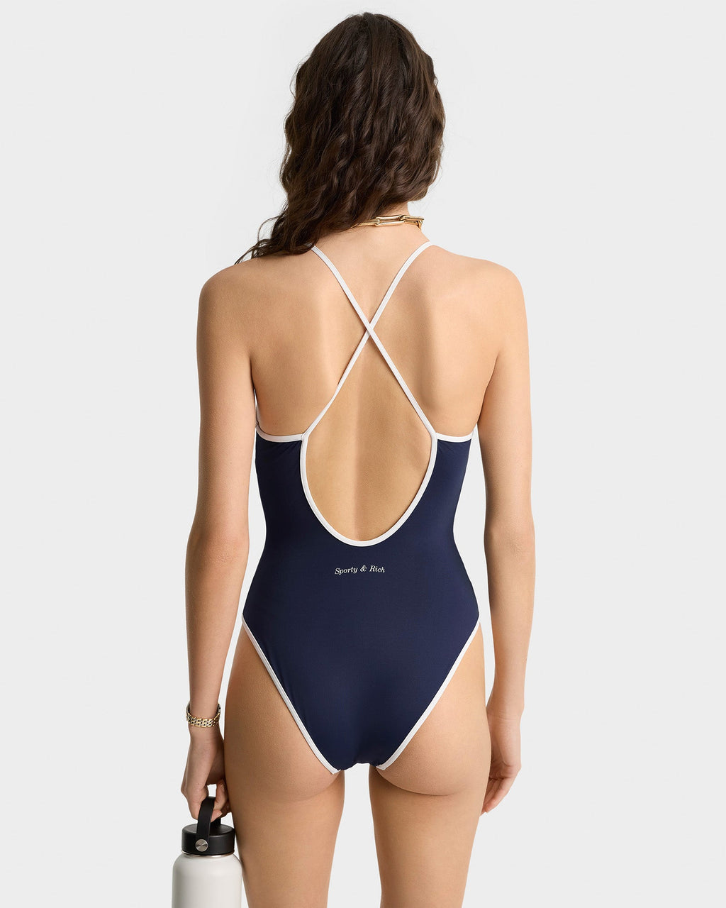 Eden Crest One Piece Swimsuit - Navy/White