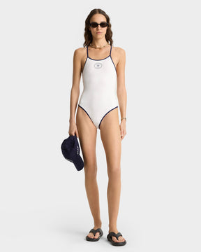 Eden Crest One Piece Swimsuit - White/Navy