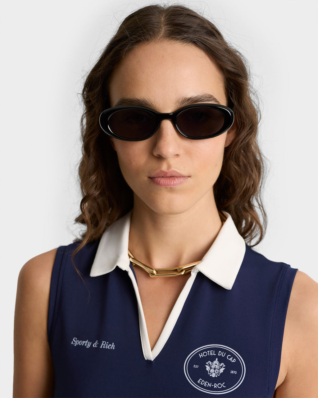 Eden Crest Sports Polo Vest - Navy/White