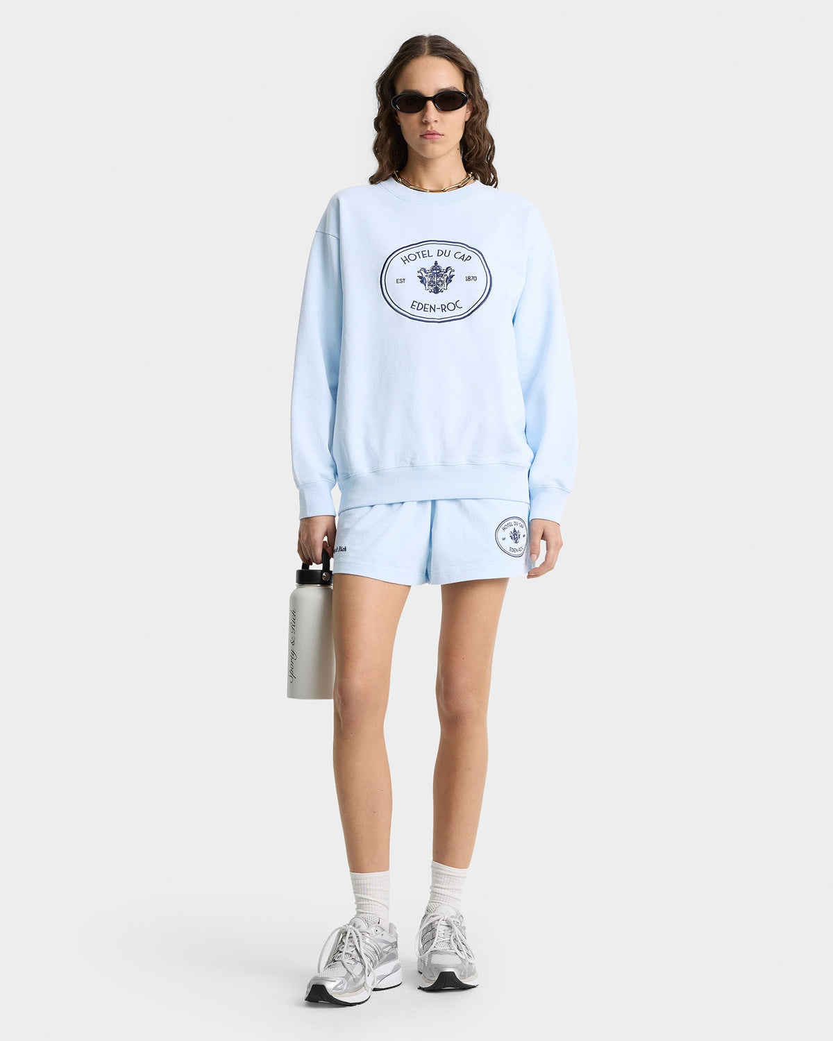 Eden Crest Crewneck - Ciel/Navy