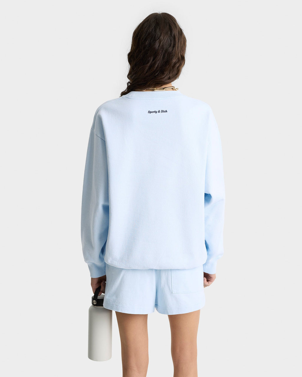 Eden Crest Crewneck - Ciel/Navy