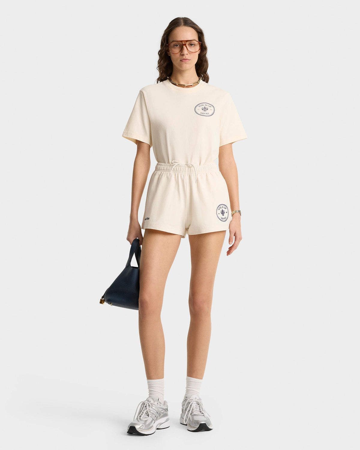 Kennedy Crest T-Shirt - Cream/Navy
