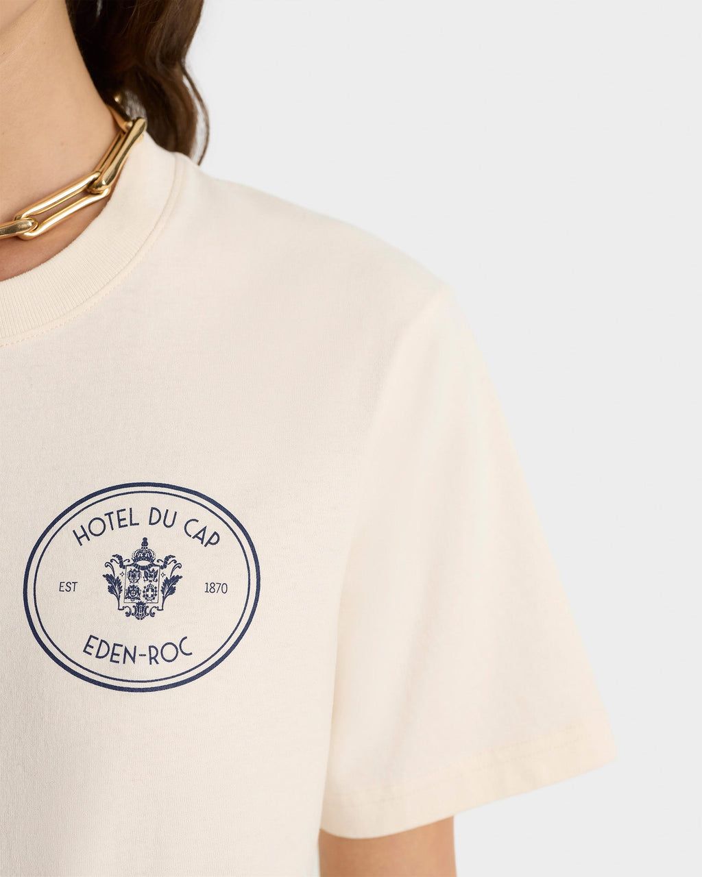 Kennedy Crest T-Shirt - Cream/Navy
