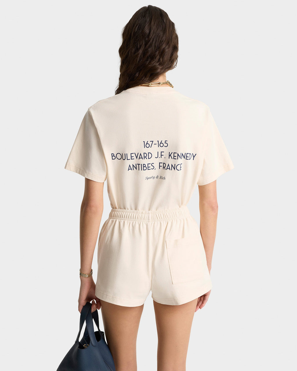 Kennedy Crest T-Shirt - Cream/Navy