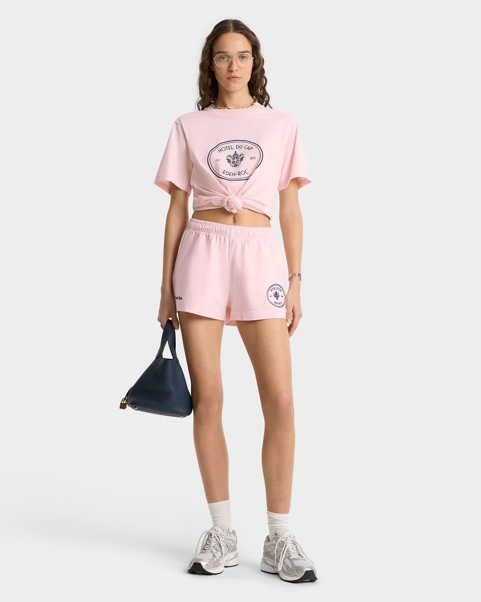 Eden Crest Disco Short - Pink Dolphin/Navy