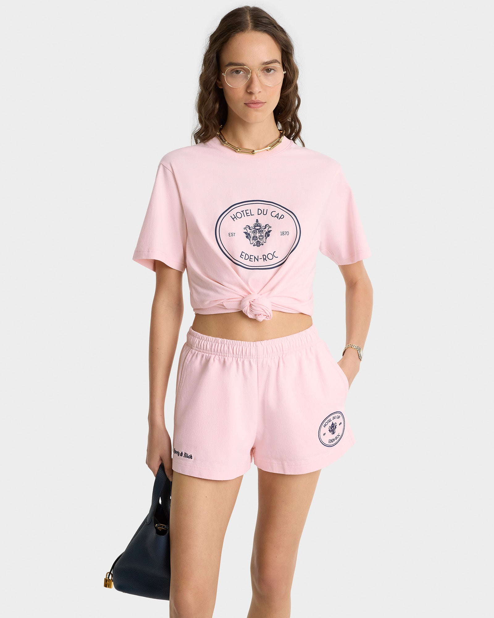 Eden Crest Disco Short - Pink Dolphin/Navy