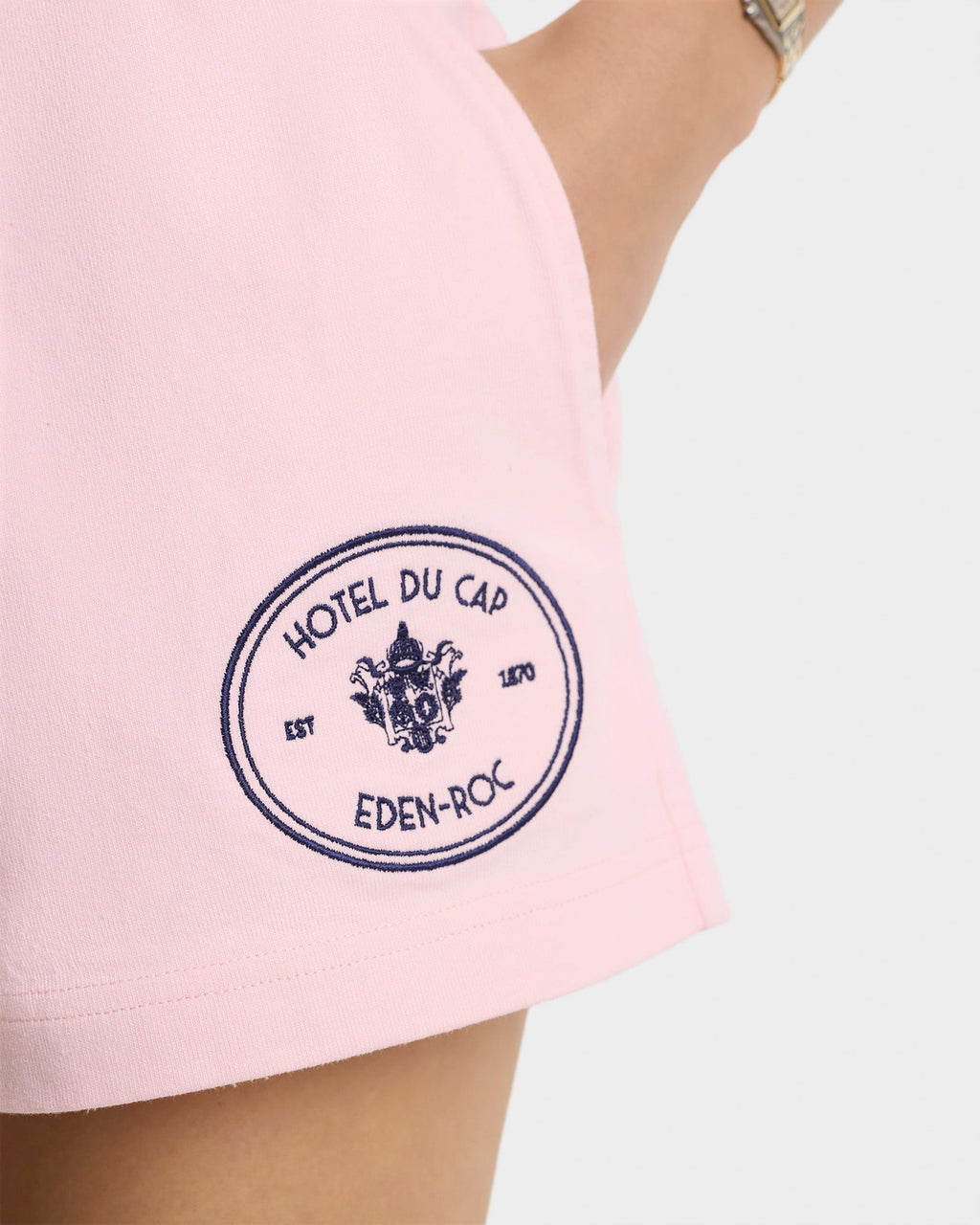 Eden Crest Disco Short - Pink Dolphin/Navy