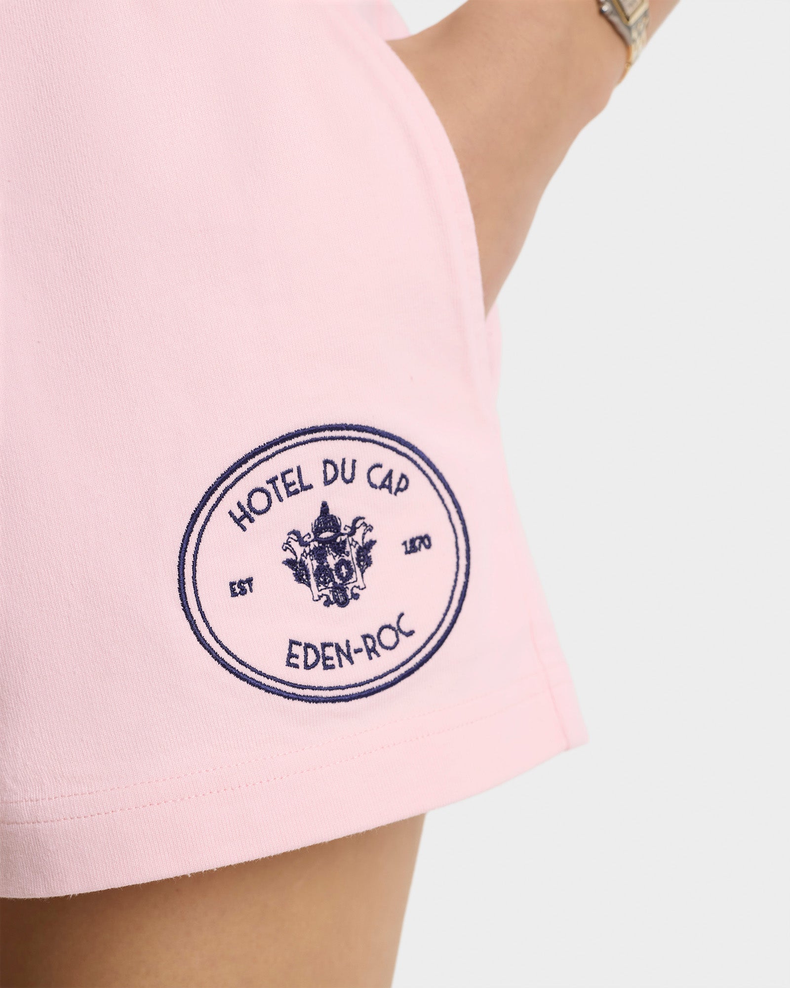 Eden Crest Disco Short - Pink Dolphin/Navy