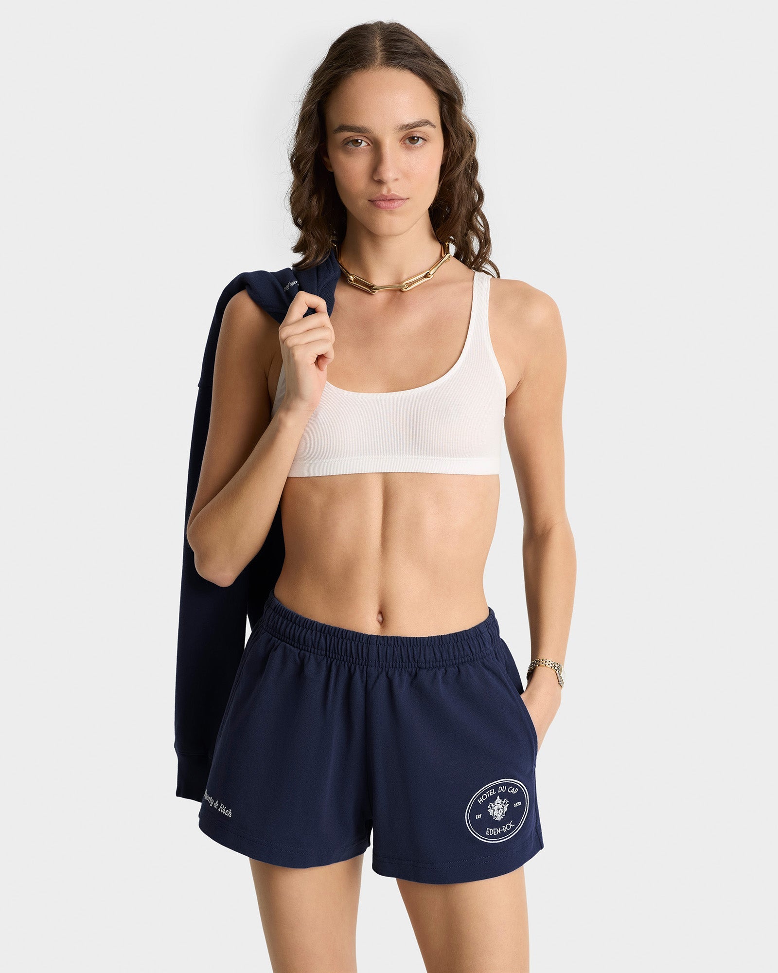 Eden Crest Disco Short - Navy/White