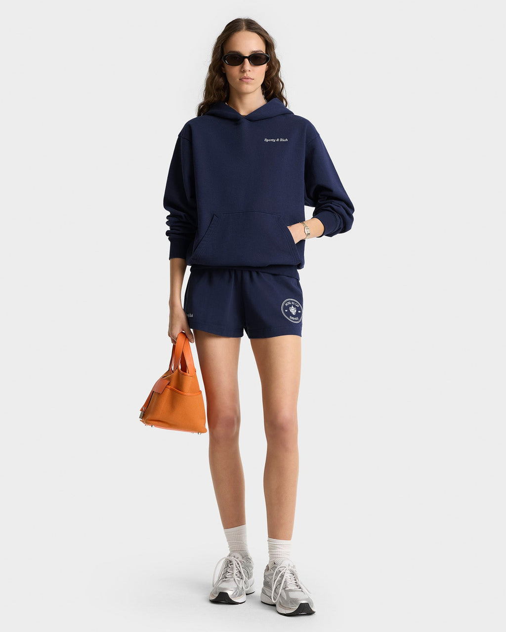 Eden Crest Hoodie - Navy/White