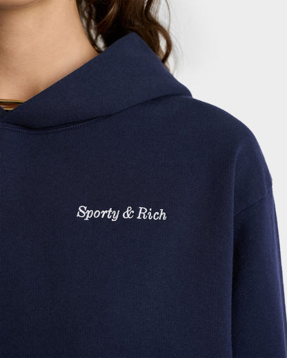 Eden Crest Hoodie - Navy/White