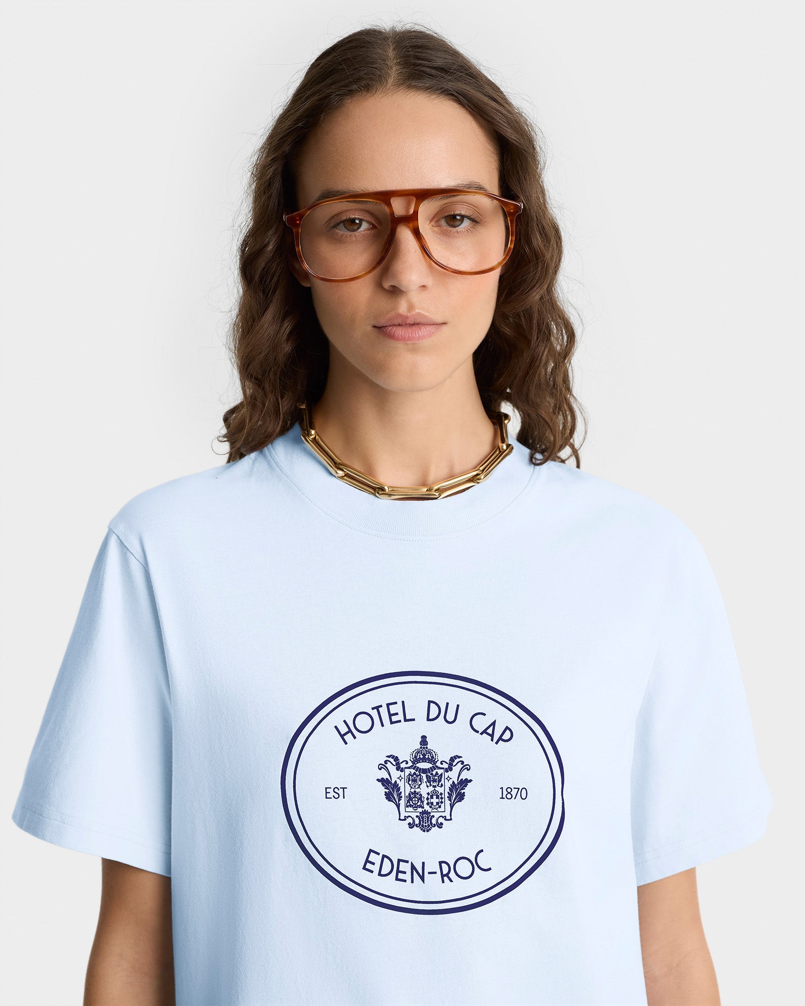 Eden Crest T-Shirt - Ciel/Navy
