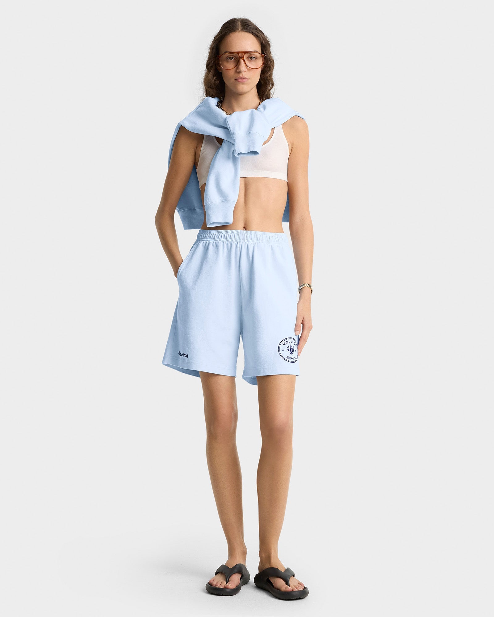 Eden Crest Gym Short - Ciel/Navy