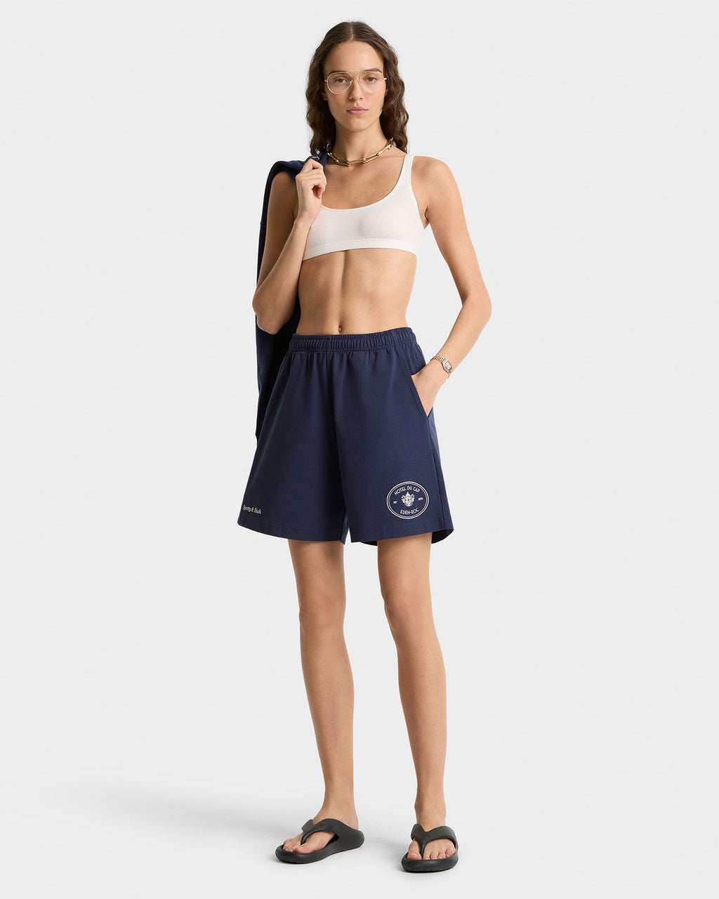 Eden Crest Gym Short - Navy/White