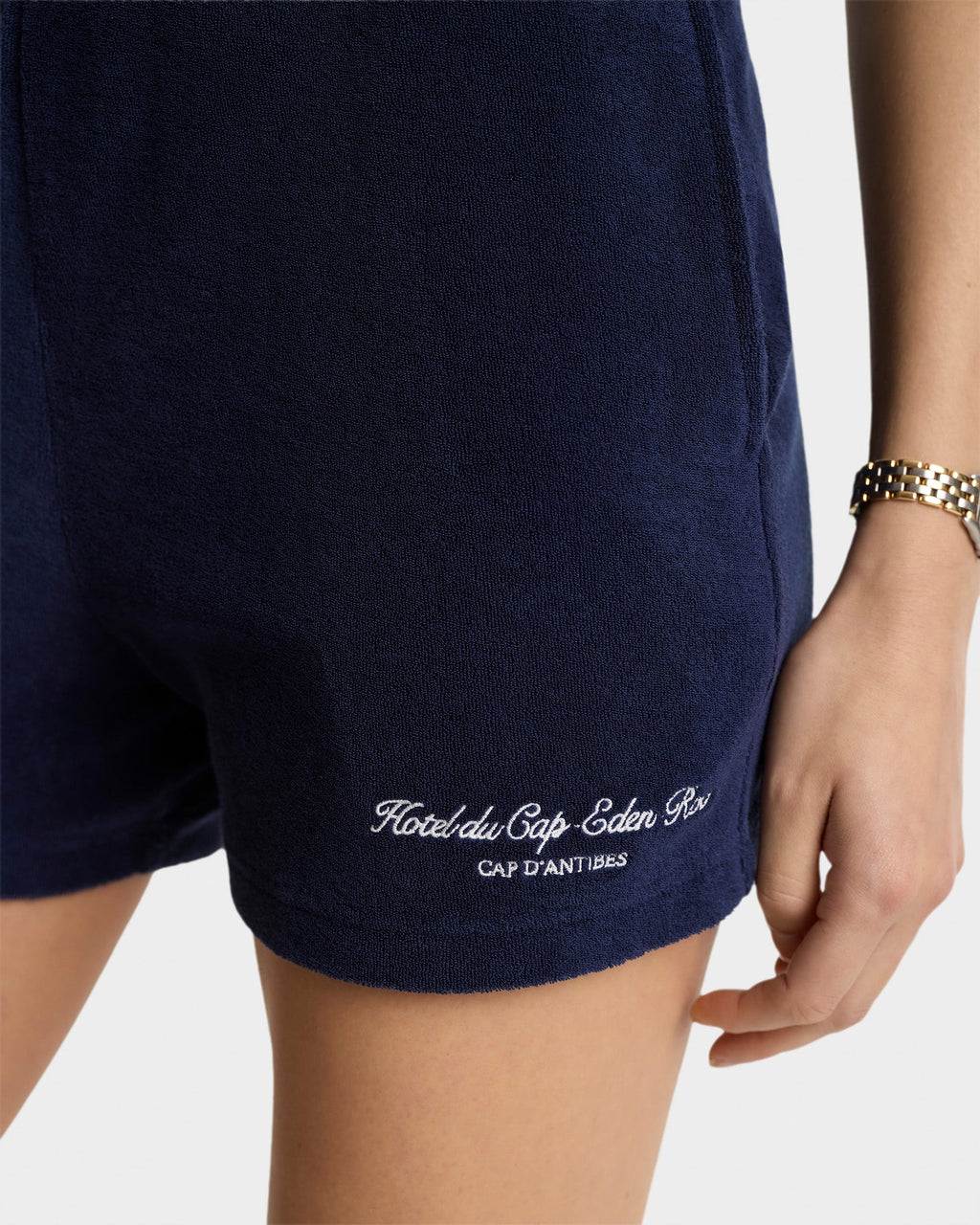 Eden Script Terry Short - Navy/White