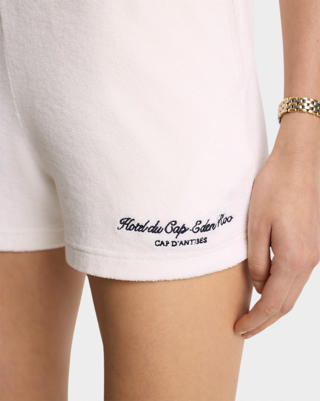 Eden Script Terry Short - White/Navy
