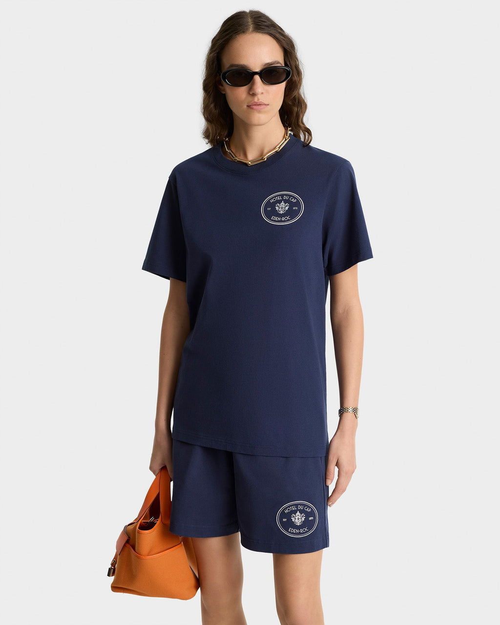 Kennedy Crest T-Shirt - Navy/White