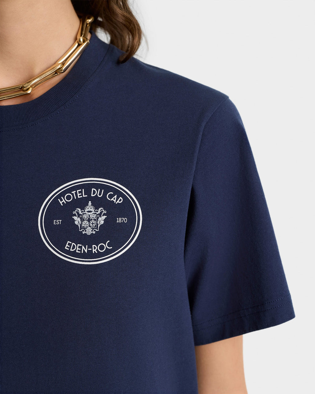 Kennedy Crest T-Shirt - Navy/White
