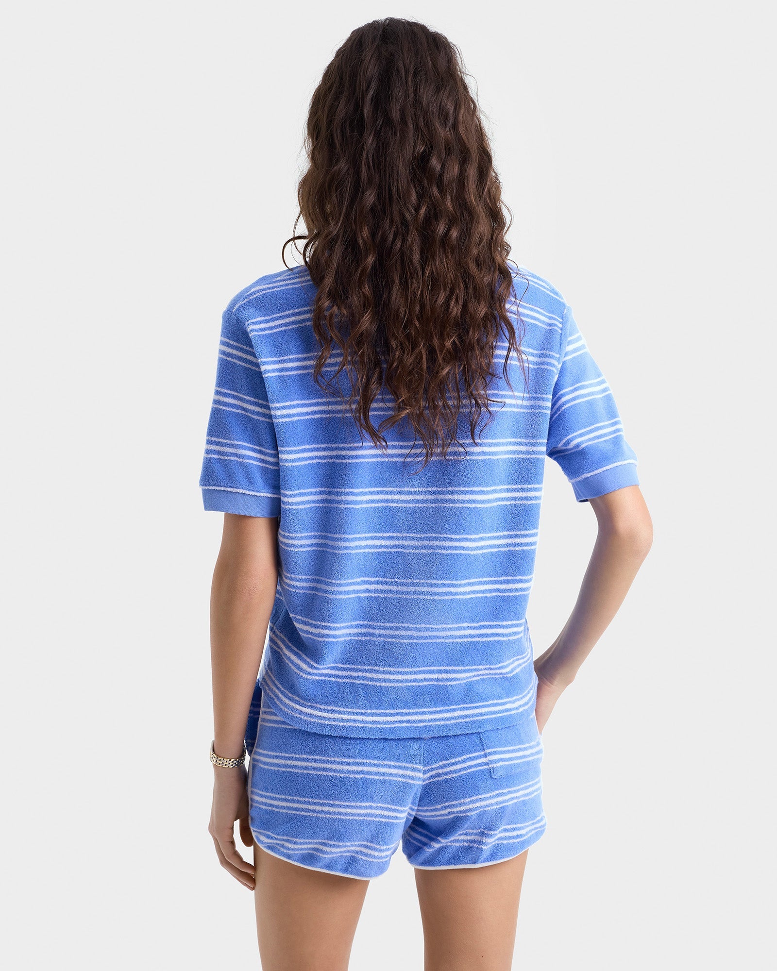 SRC Terry Polo - Juniper Striped