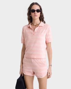 SRC Terry Short - Pink Dolphin Striped