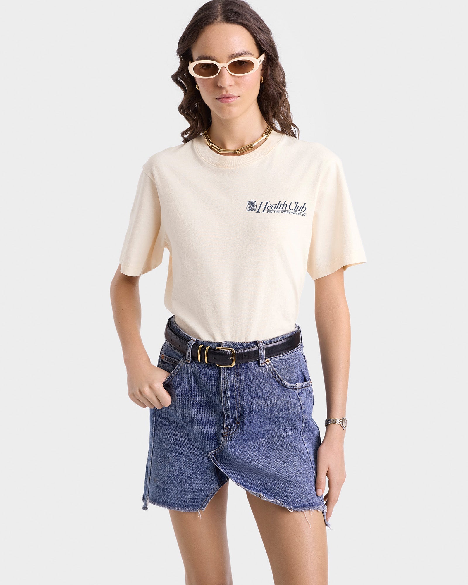 Lion Health T-Shirt - Cream/Navy