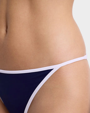 Kate Bikini Bottom - Navy/White