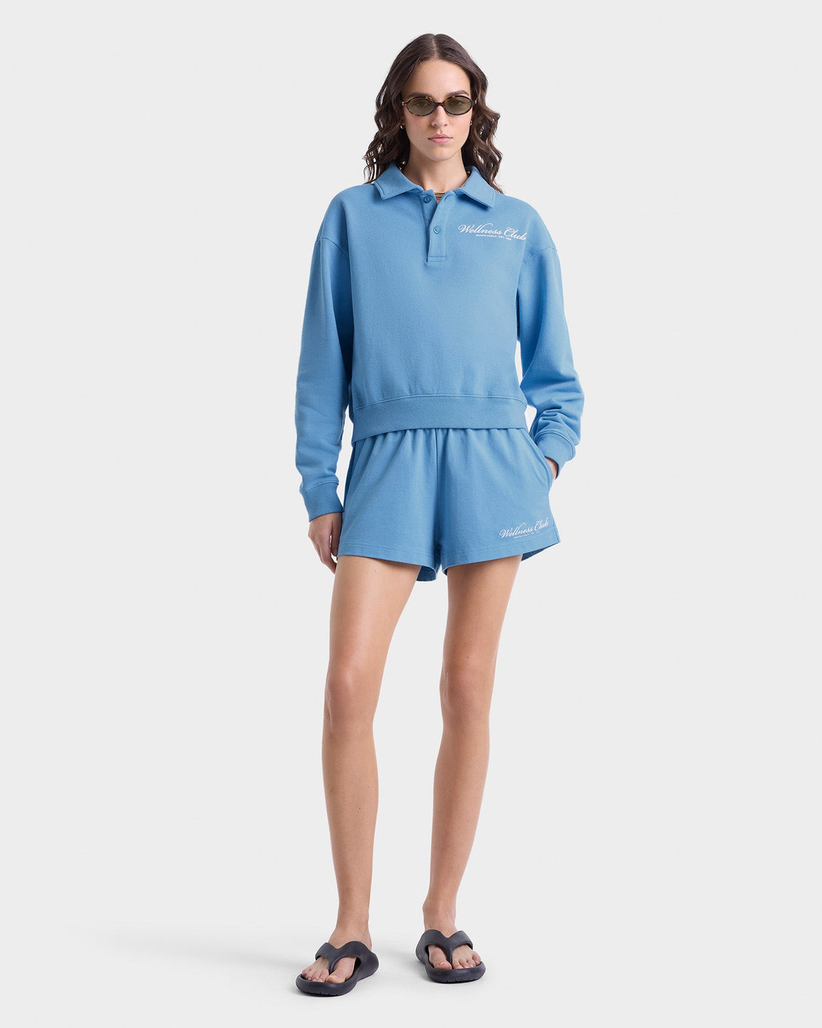Wellness Club Disco Short - Juniper/White