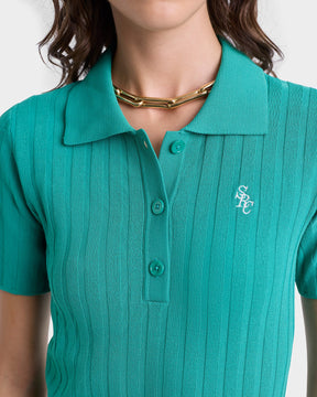 SRC Ribbed Polo - Spring Green