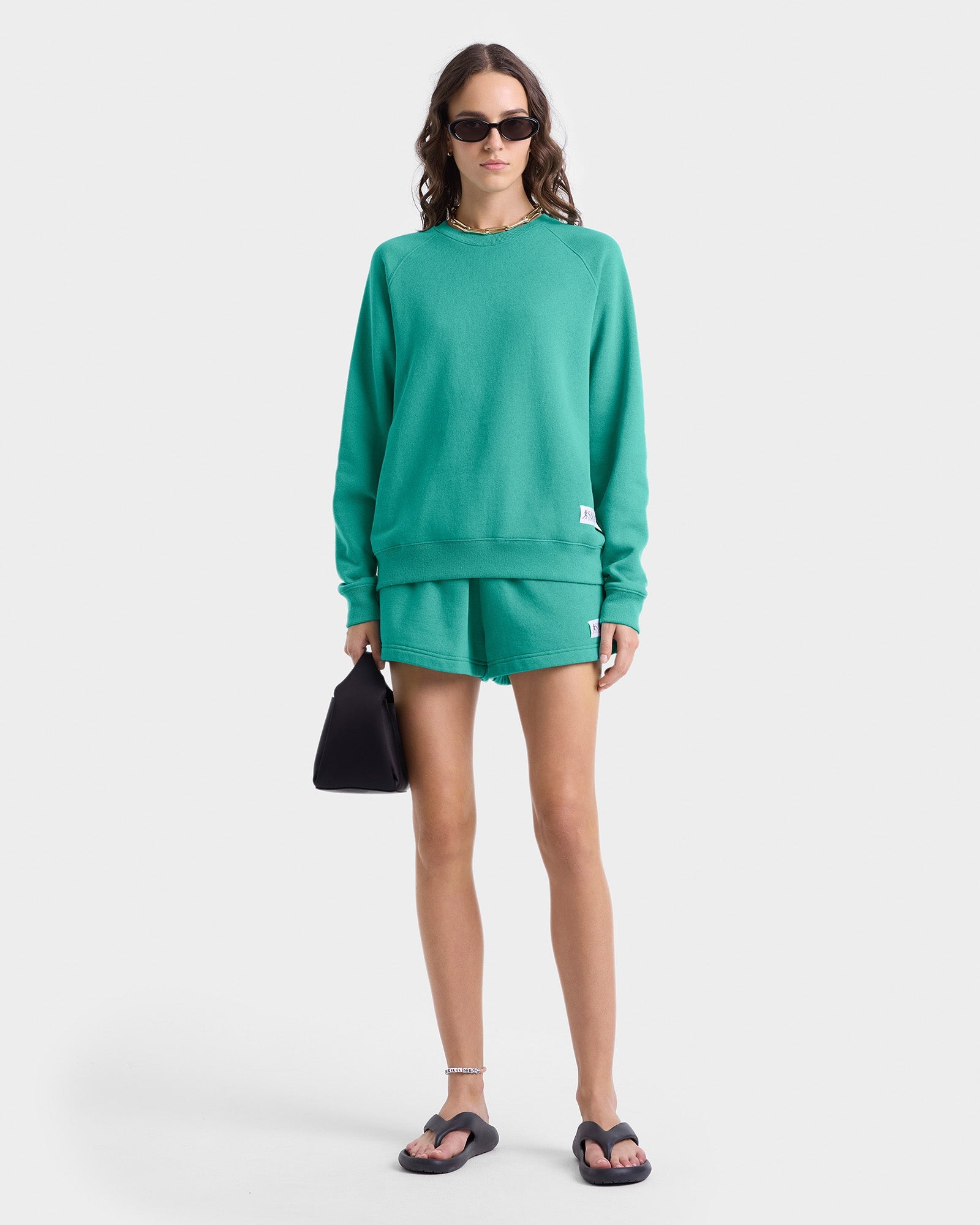 SR Runner Soft Crewneck - Spring Green/Navy