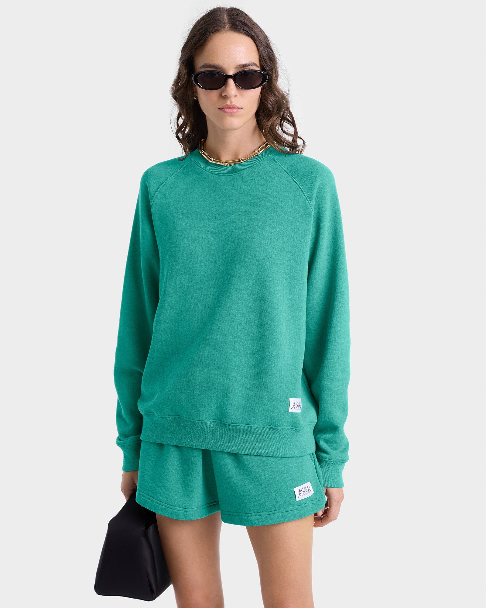 SR Runner Soft Crewneck - Spring Green/Navy