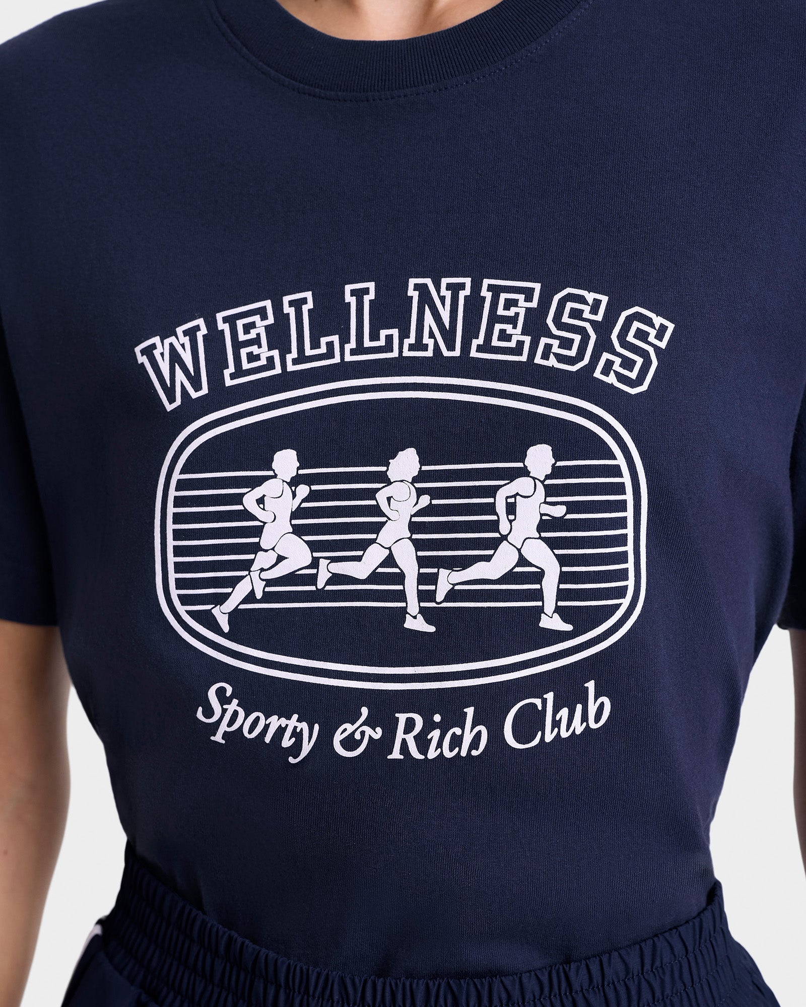 Paris Marathon T-Shirt - Navy/White