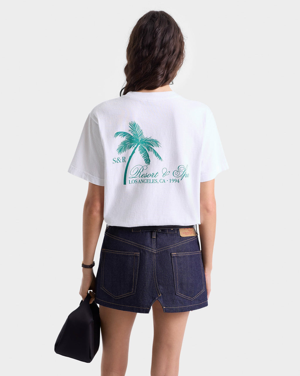 Palms T-Shirt - White/Spring Green