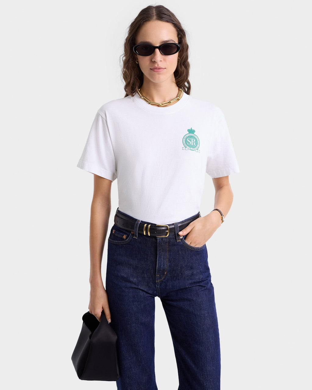 Royal Club T-Shirt - White/Spring Green