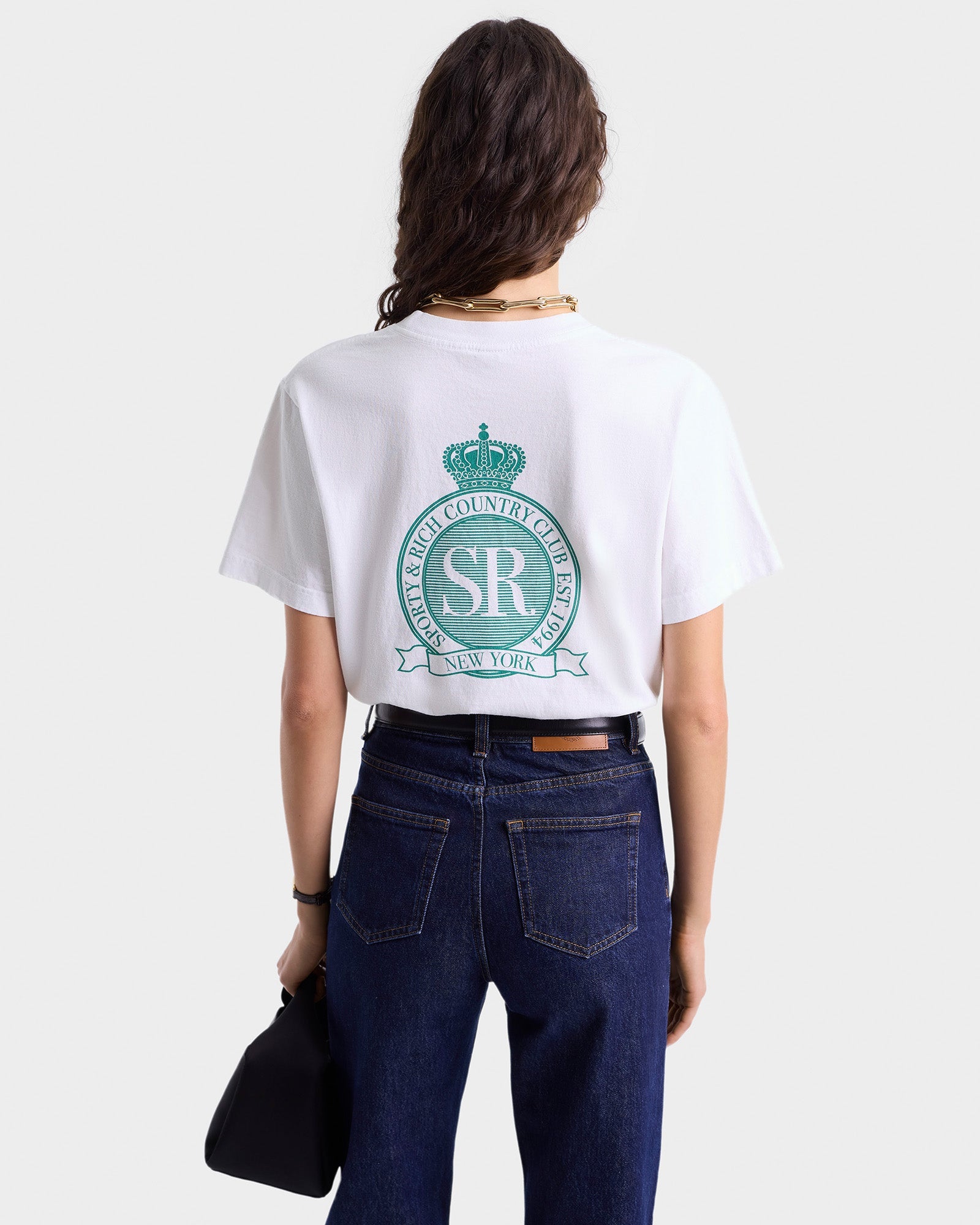 Royal Club T-Shirt - White/Spring Green