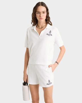 Vendome Terry Short - White/Navy