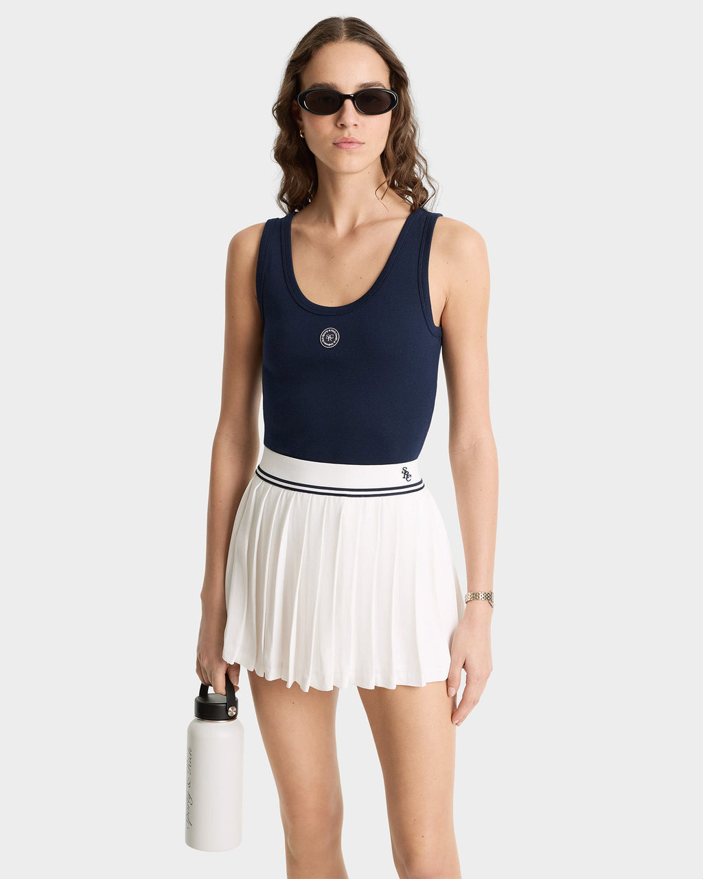 SRC Logo Abigail Skirt - White/Navy