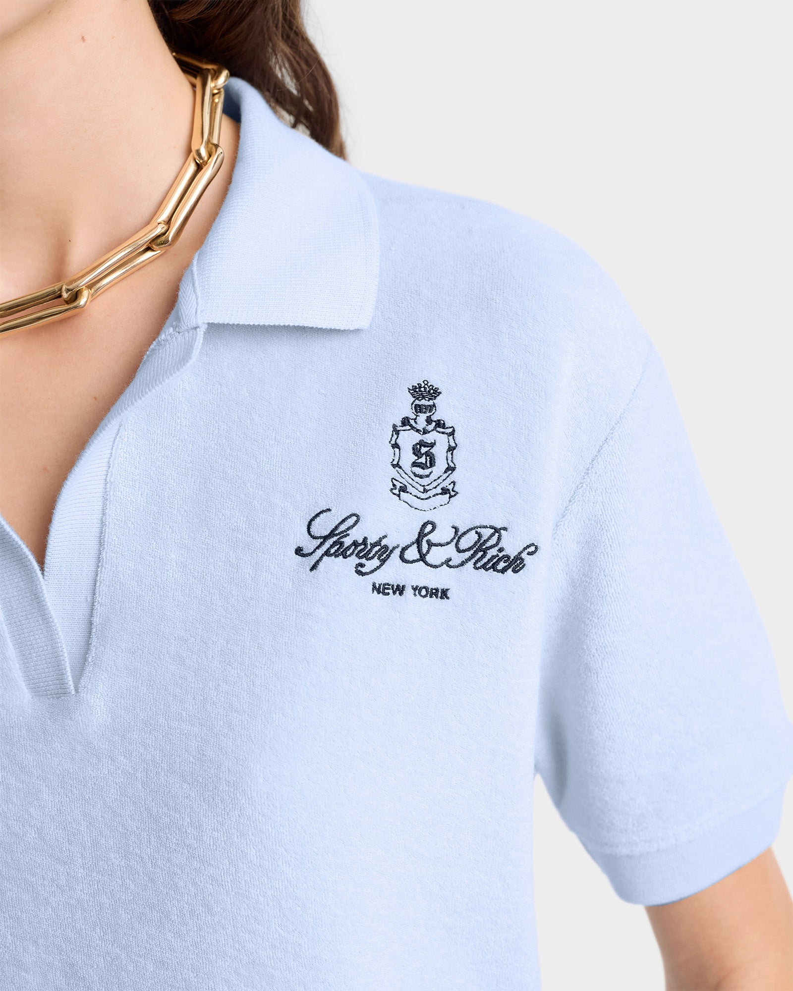 Vendome Terry Polo - Ciel/Navy