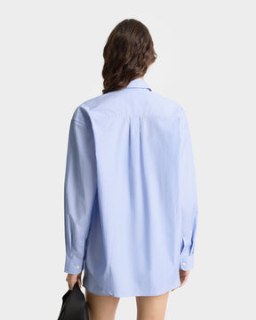 SRC Oversized Shirt - Light Blue Striped