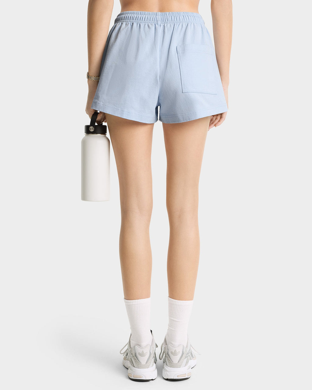 Wellness Club Flocked Disco Short - Ciel/Navy