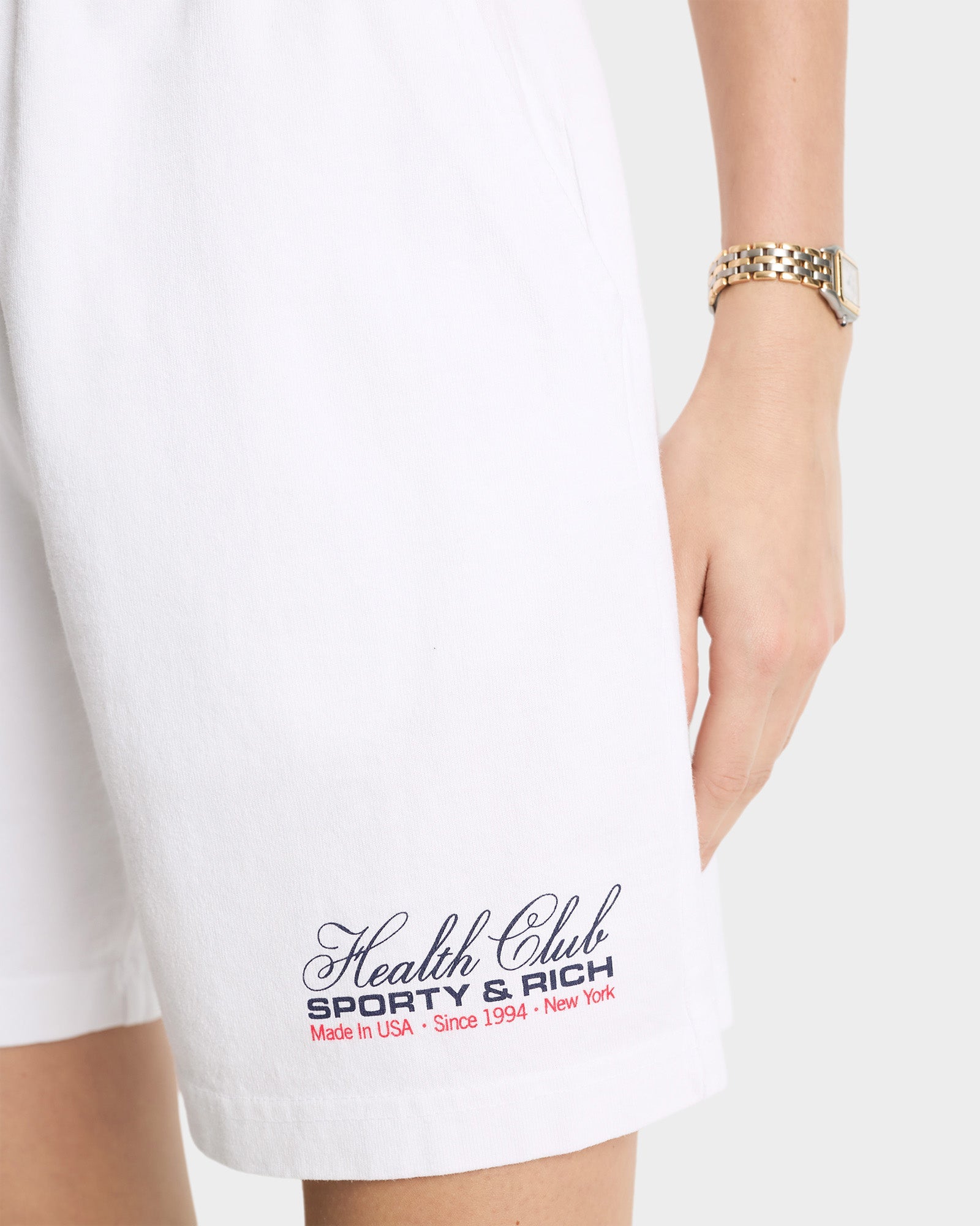 Made In USA Gym Short - White/Navy/Fire Red