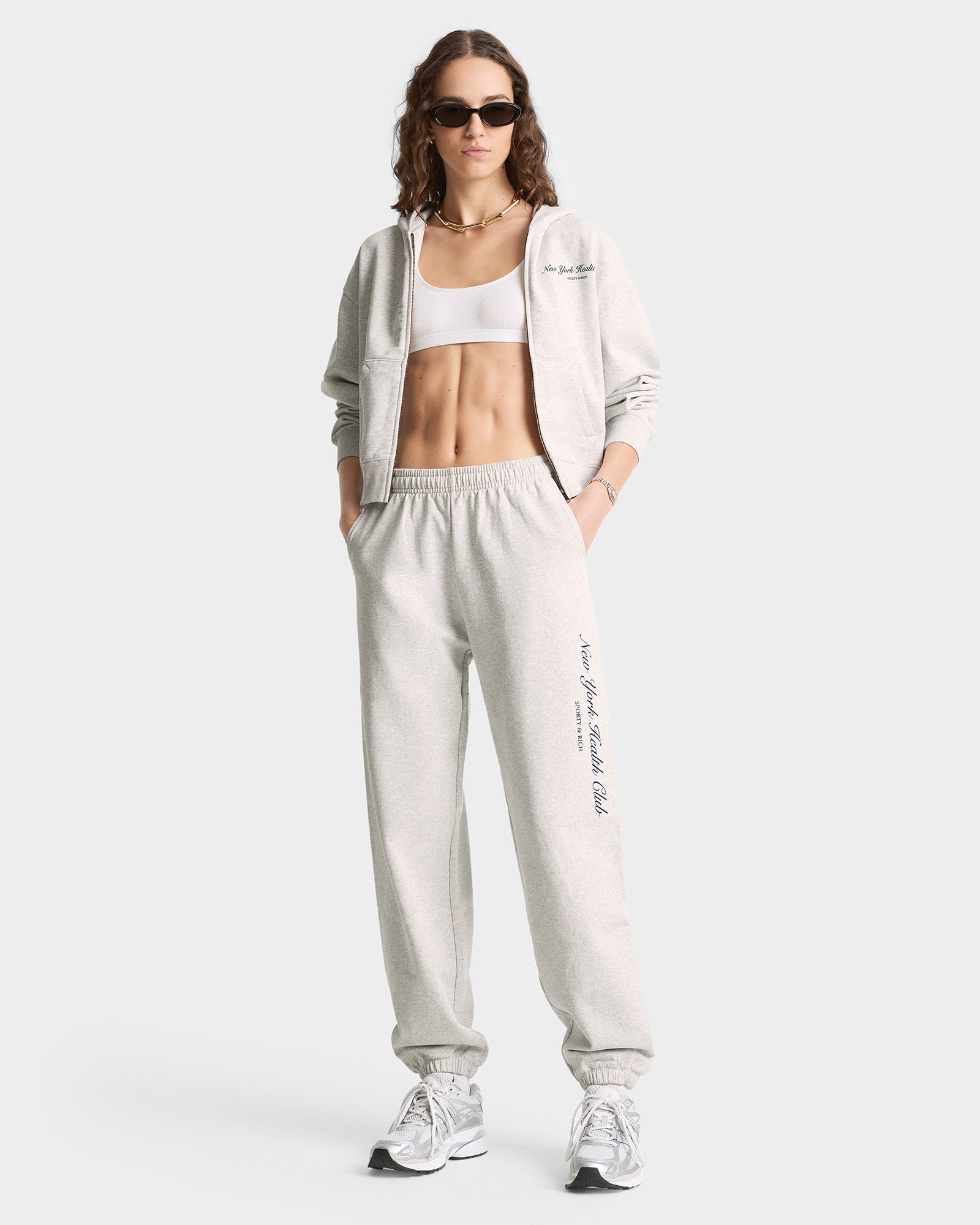 NY Health Club Sweatpant - Heather Gray/Navy