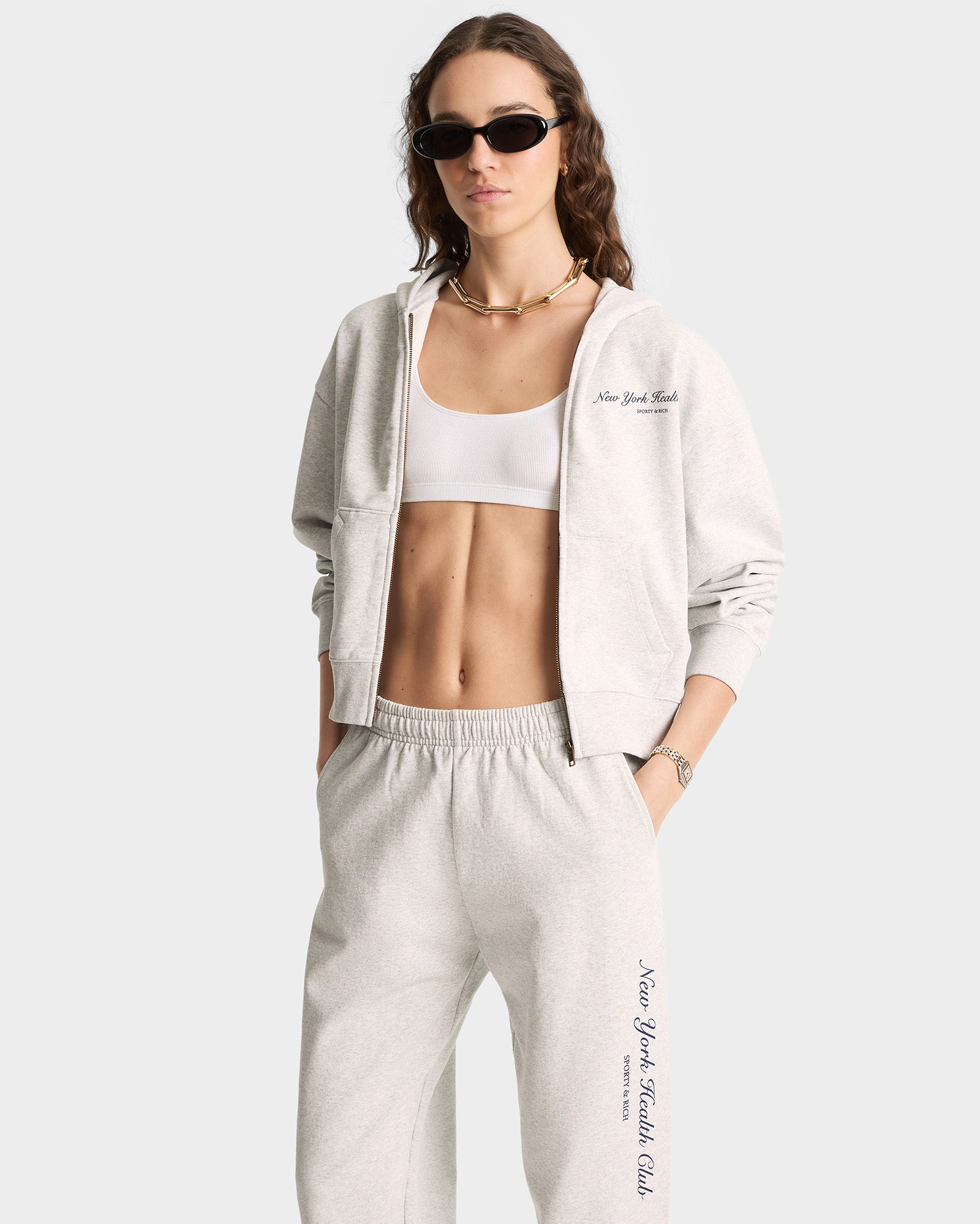 NY Health Club Sweatpant - Heather Gray/Navy