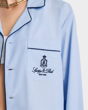 Vendome Pyjama Shirt - Ciel/Navy