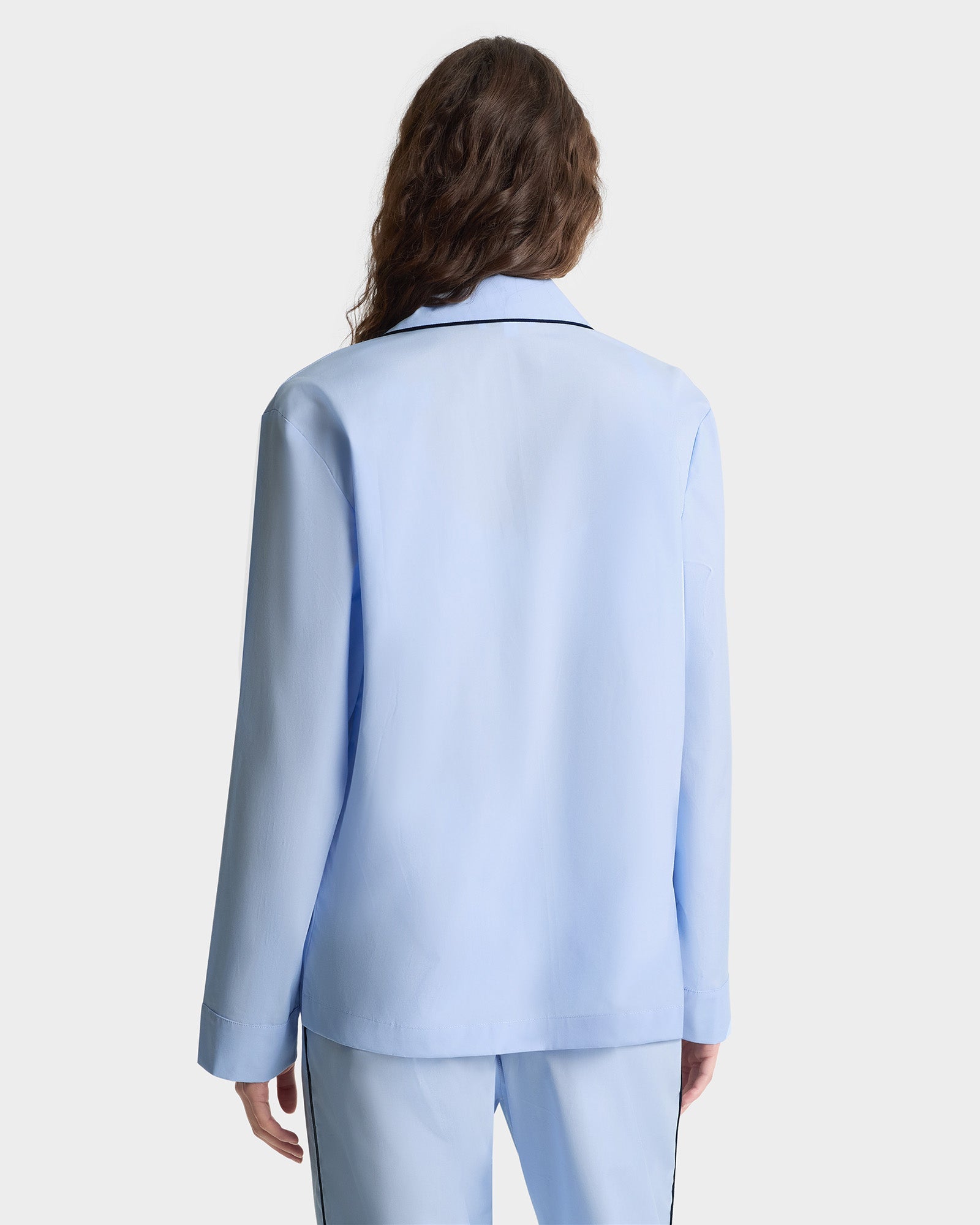 Vendome Pyjama Shirt - Ciel/Navy