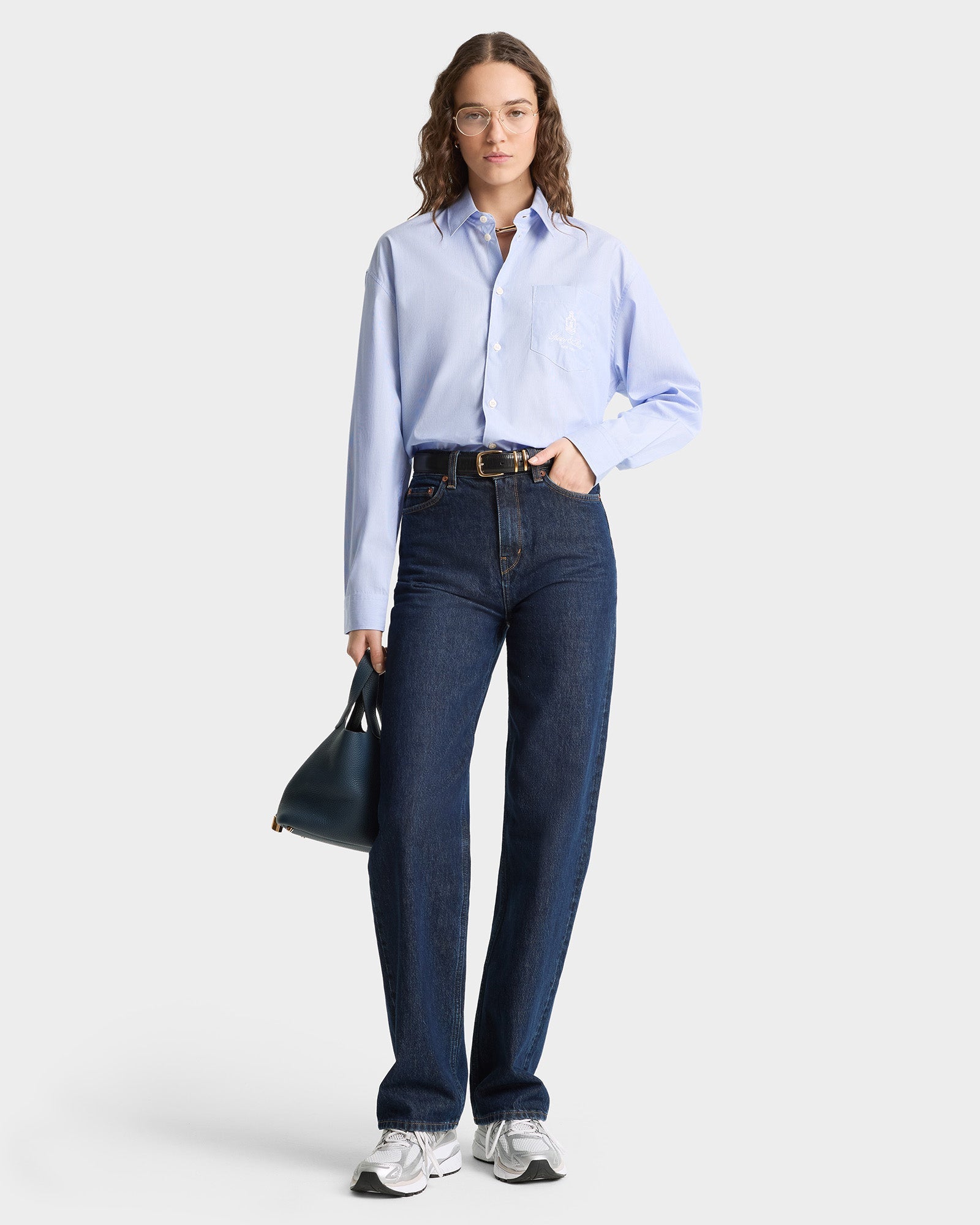 Oversized Shirt - blue stripped