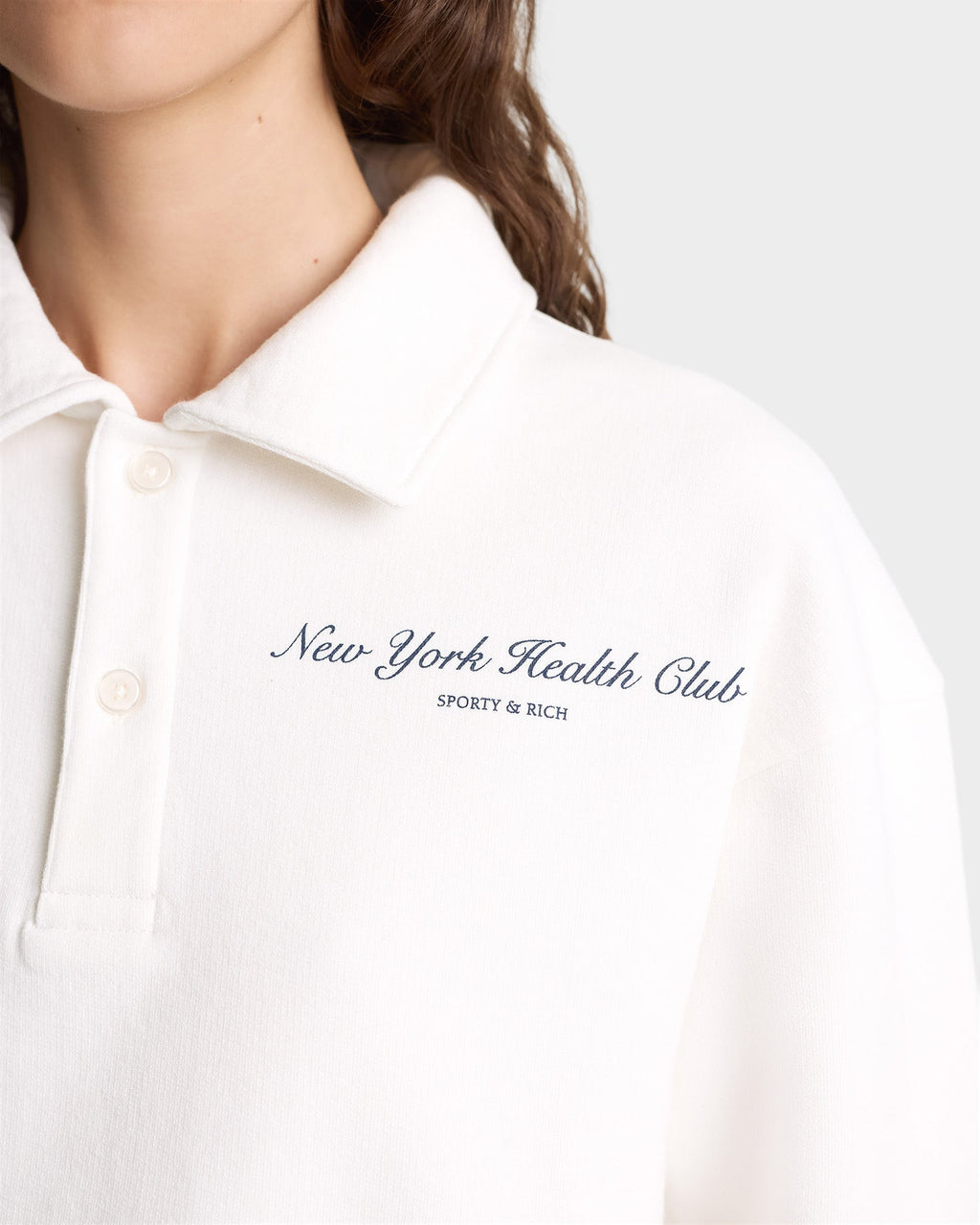 NY Health Club Polo - White/Navy