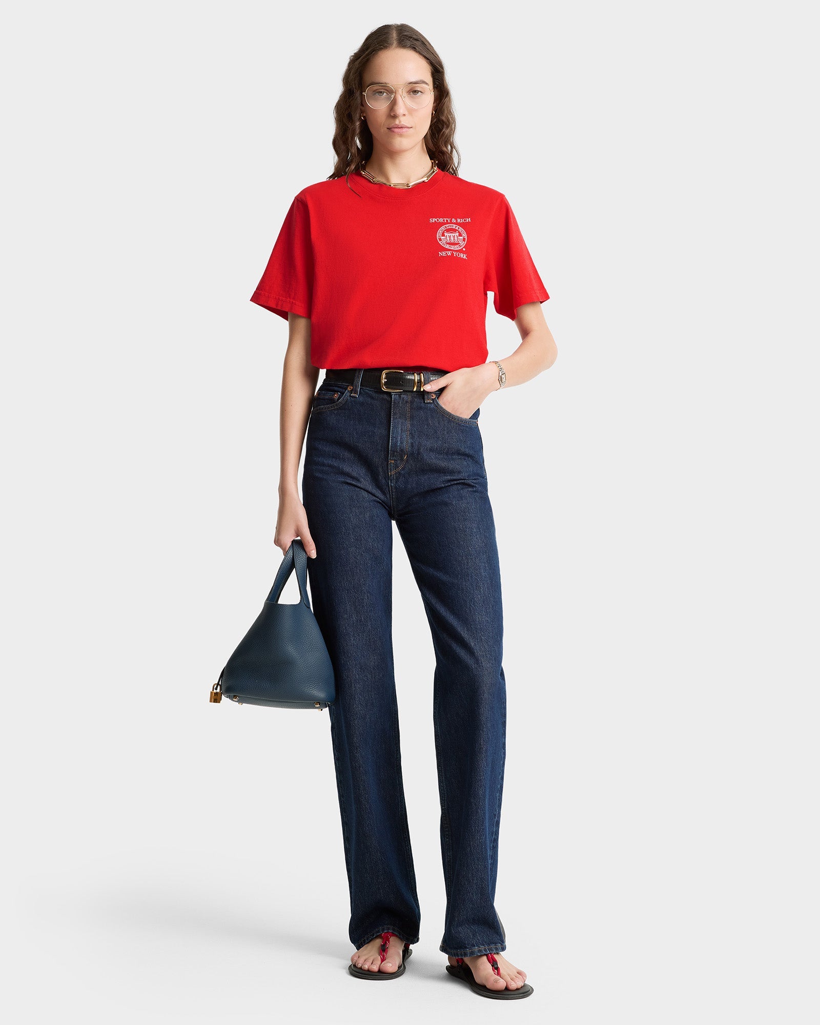 NY Resort T-Shirt - Ruby/White