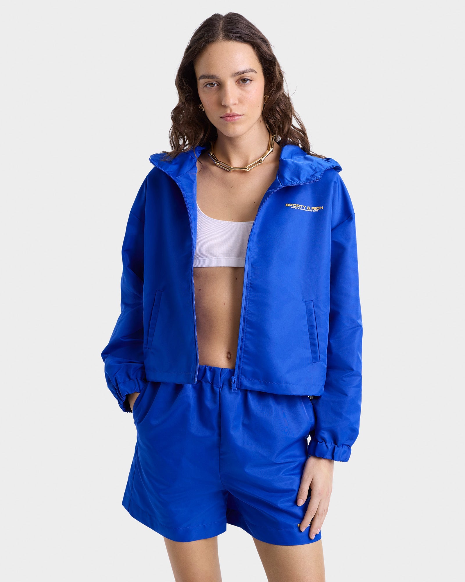 Bold Health Nylon Windbreaker - Team Blue/Gold