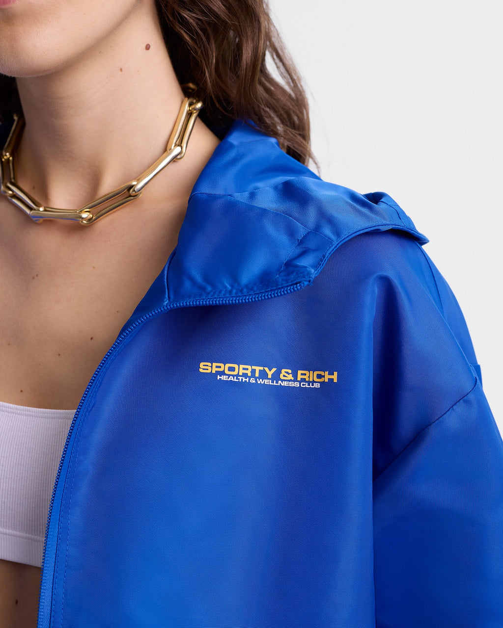 Bold Health Nylon Windbreaker - Team Blue/Gold